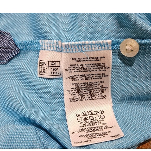 Brooks Brothers Blue Golf Polo Shirt Size XXL - Picture 4 of 5